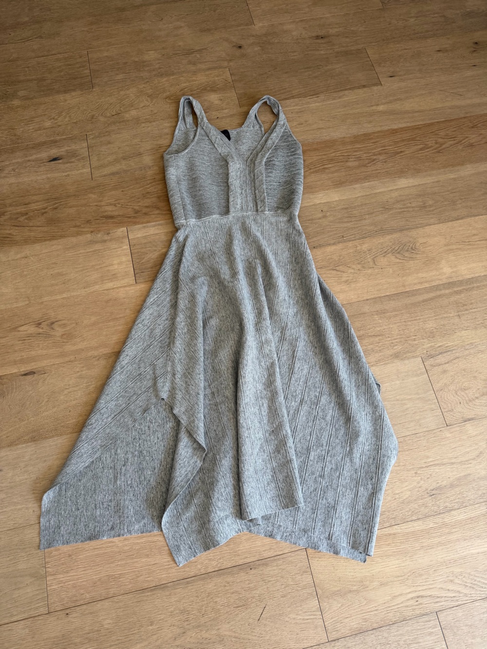 Leo & Sage Asymetrical Hem Gray Tank Dress Small